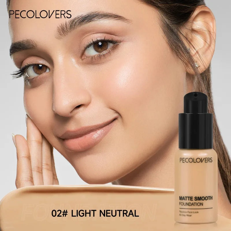 Long-Lasting Waterproof Liquid Foundation for Face - Natural Makeup Finish