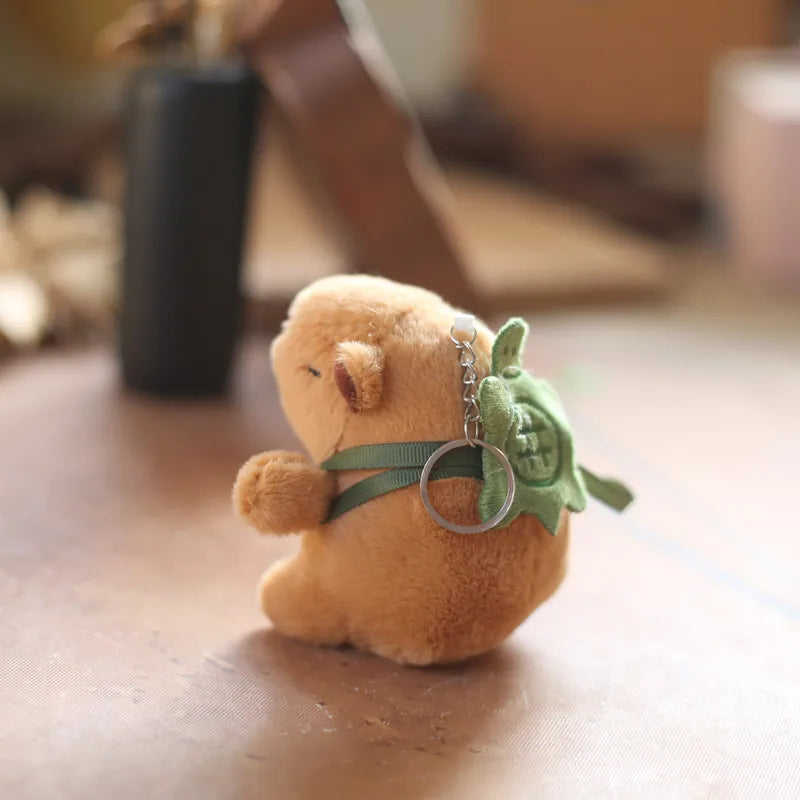 Cute Capybara Water Dolphin Plush Bag Charm Keychain - Doll Toy Gift