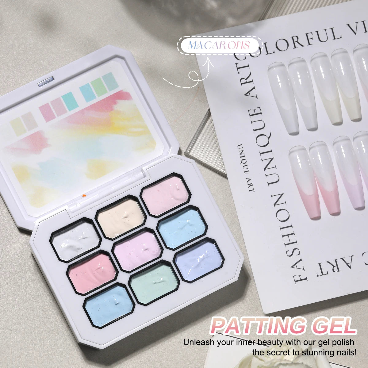 9-Color Solid Nail Polish Set - Gradient Gel Nail Art for Summer DIY & Salon Use