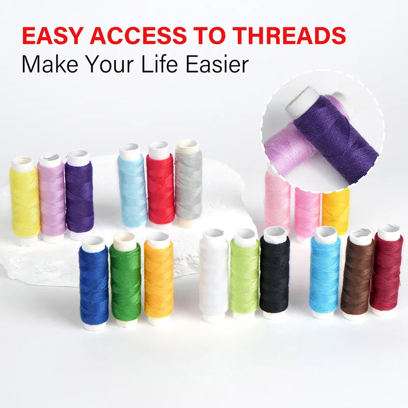 Portable Canvas Sewing Kit - Basic Travel and Emergency Repair Set
