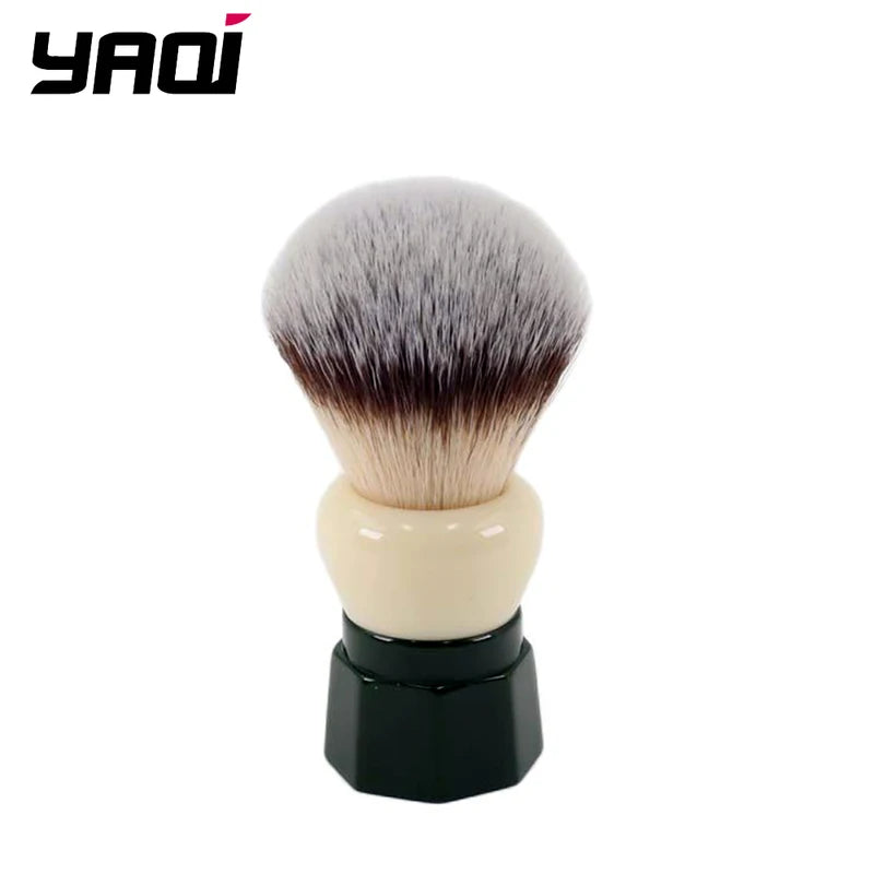Men's Wet Shaving Brush with Synthetic Hair & Resin Handle - Green Obsidian