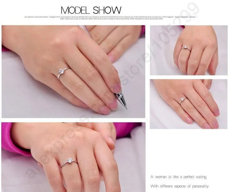 Simple Wedding Band Rings for Women Men 925 Sterling Silver CZ Cubic Zirconia
