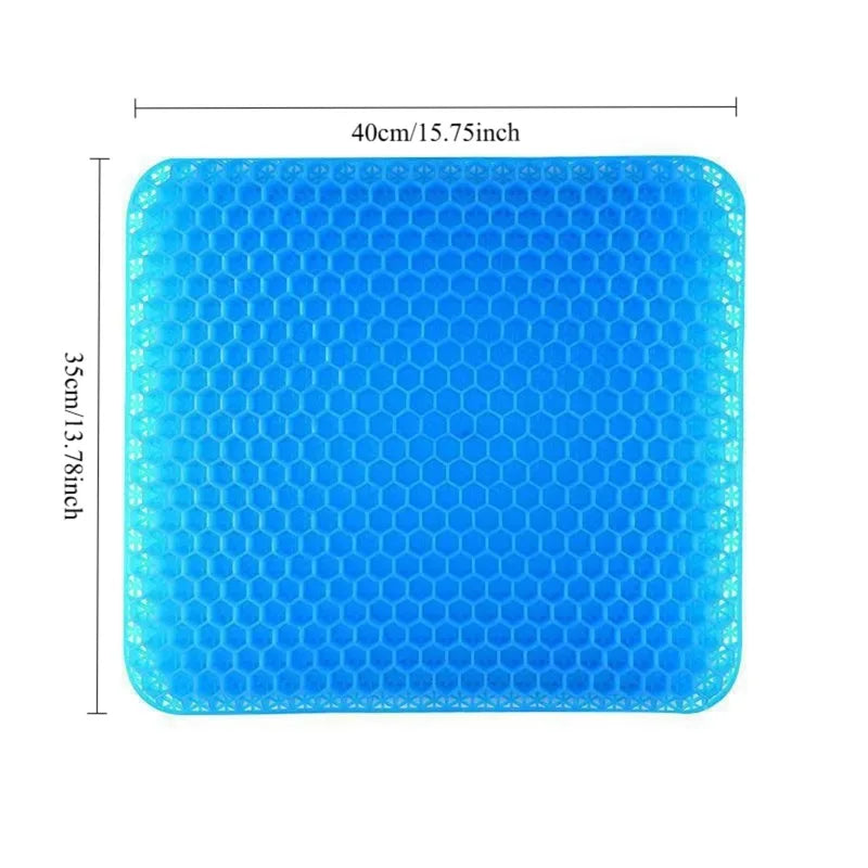 Ergonomic Honeycomb Gel Seat Cushion for Back & Tailbone Relief - Universal Fit