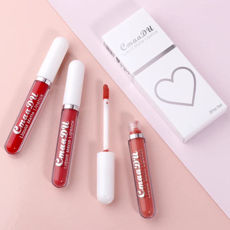 Matte Lipstick & Lip Gloss Set - Long-Lasting Waterproof Non-Fading Lip Makeup