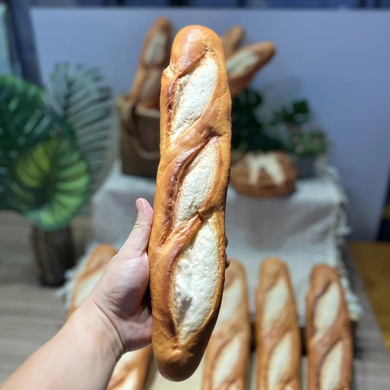 Fake Baguette Bread Prop, Realistic French Loaf Model for Kitchen Decor & Photography