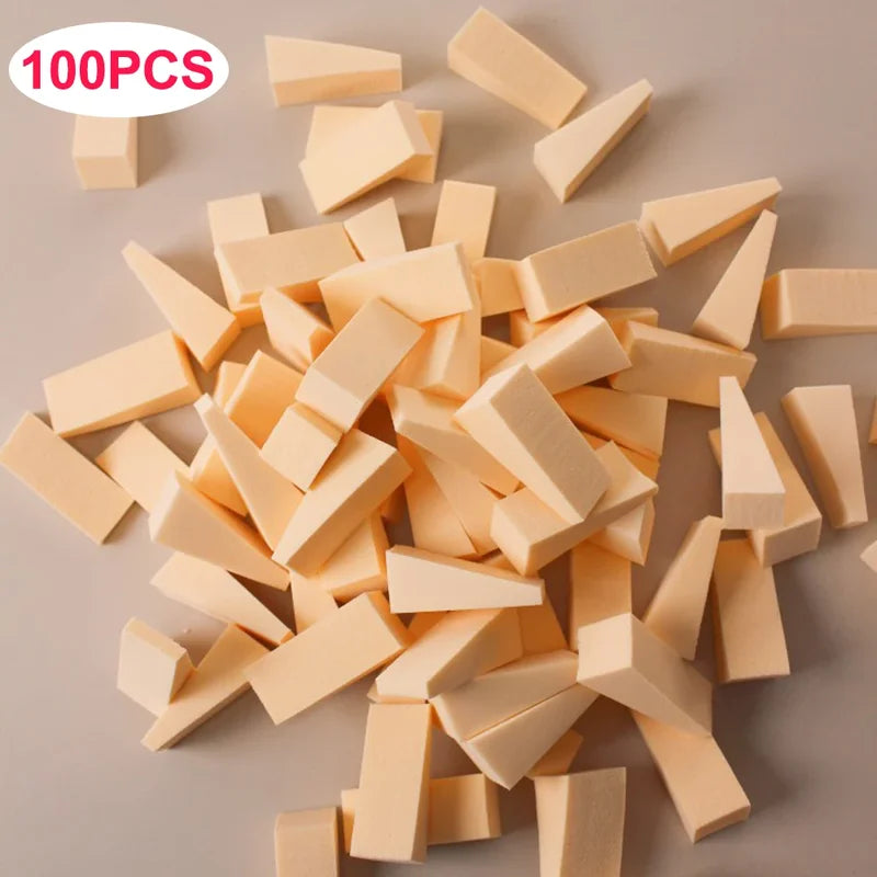 Triangular Latex Makeup Sponges 20-100pcs for Foundation & Concealer, Multi-Color
