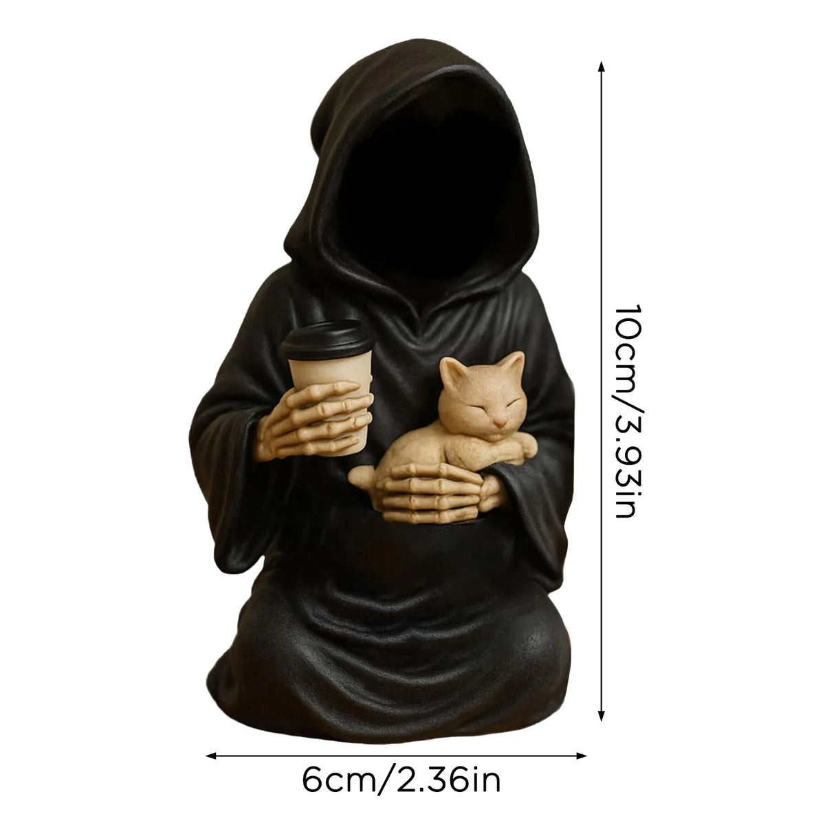 Halloween Grim Reaper Figurine Shelf Decor Gothic Fantasy Art - Multi Color