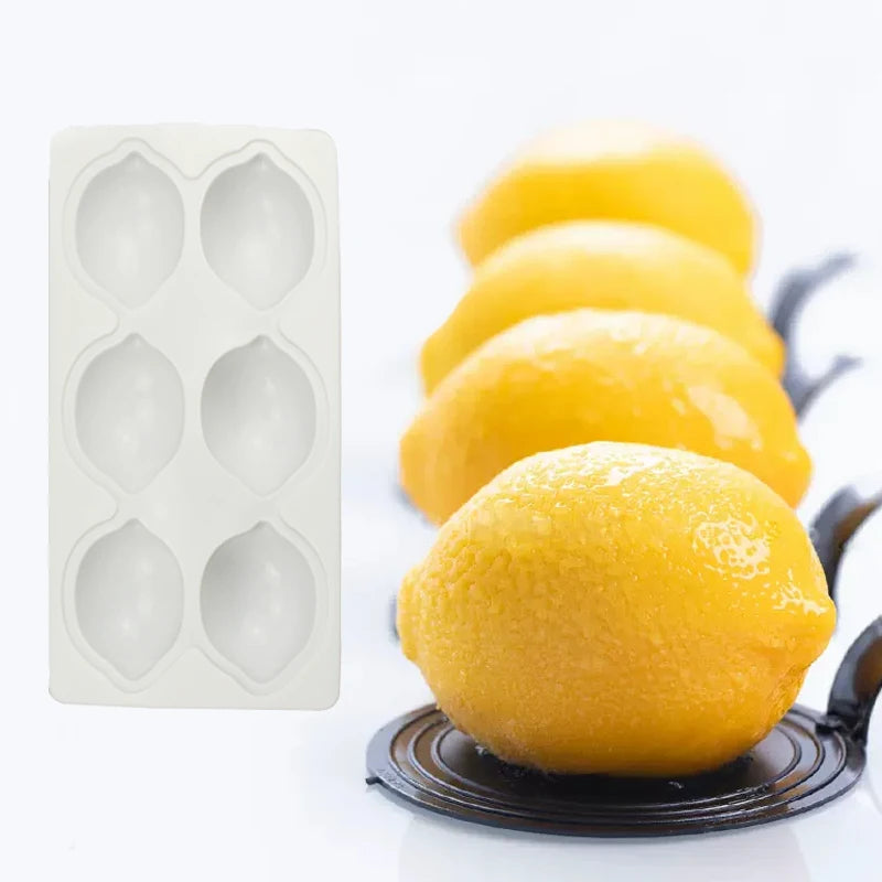 French Dessert Cake Decorating Silicone Mold - 3D Lemon Shape for Pastry Baking