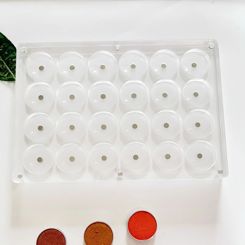 Empty Magnetic Eyeshadow Palette DIY Acrylic Makeup Organizer 24 Holes 26mm
