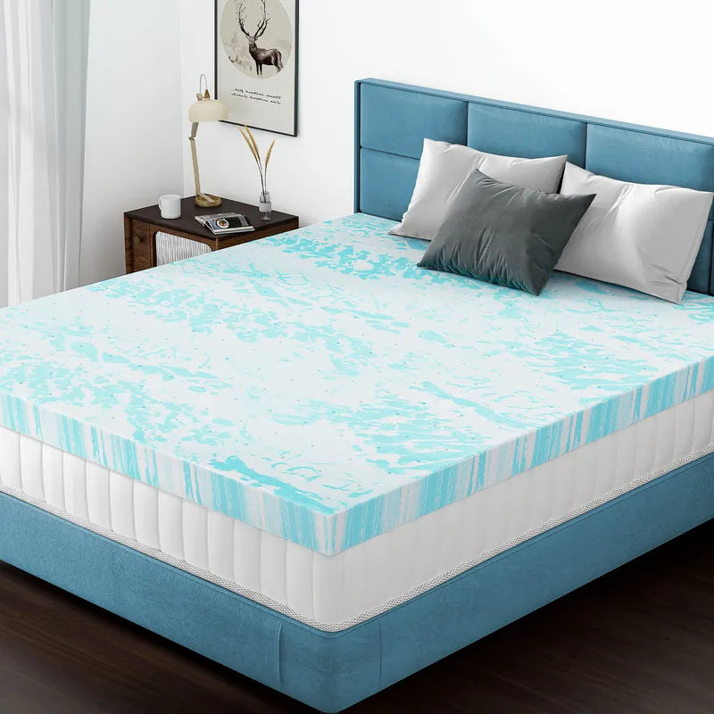 Memory Foam Mattress Topper - Breathable Gel Cooling Soft Bed Topper for All Sizes