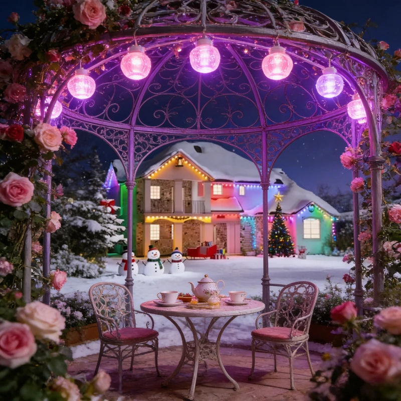 RGB Waterproof Outdoor LED String Lights for Festival Wedding Birthday Decoration
