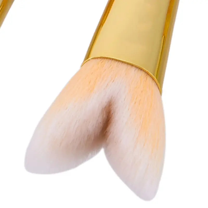 5-Piece Mermaid Shape Makeup Brush Set - Soft Bristles for Face & Eyes