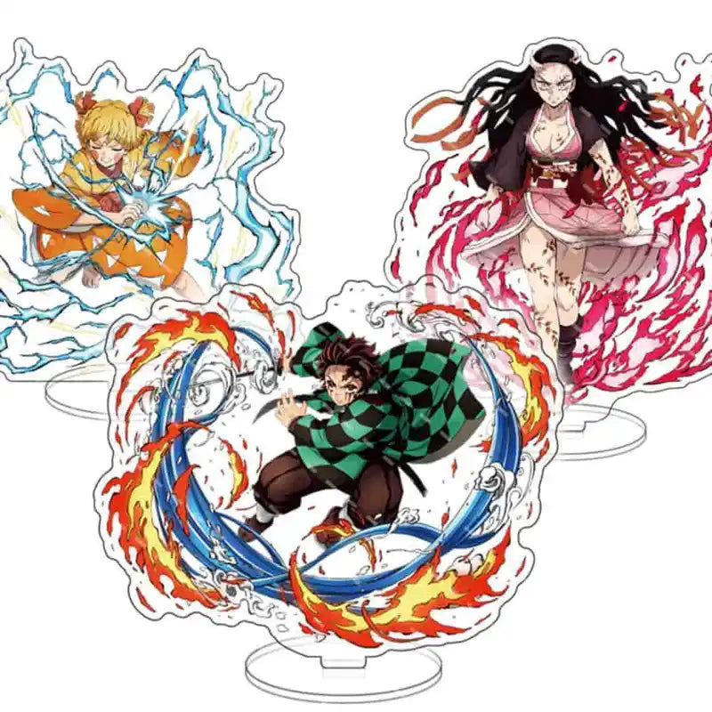 Anime Demon Slayer Acrylic Stands Kimetsu No Yaiba Miniatures & Figurines - Multiple Colors