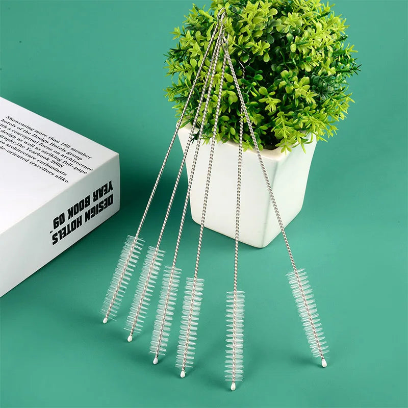 Multifunctional Nylon Stainless Steel Bottle Cleaning Brushes - Reusable Drinking Straw & Cup Cleaning Tools