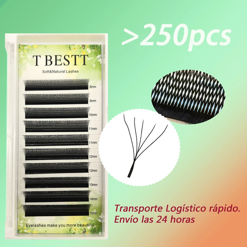 False Eyelash Extensions 5DW W Shape Mink Volume Lashes - Multiple Colors & Lengths