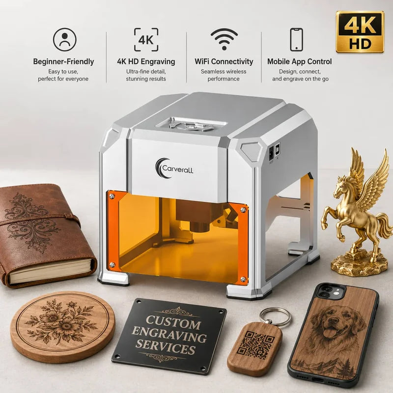 Laser Engraver Machine with HD Camera & Dual Laser for Wood Acrylic Leather