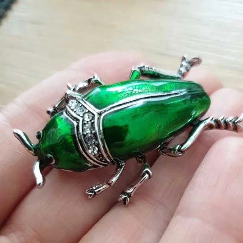 Cute Beetle Brooch Pins for Women Men Kids Jewelry Fashion Gift