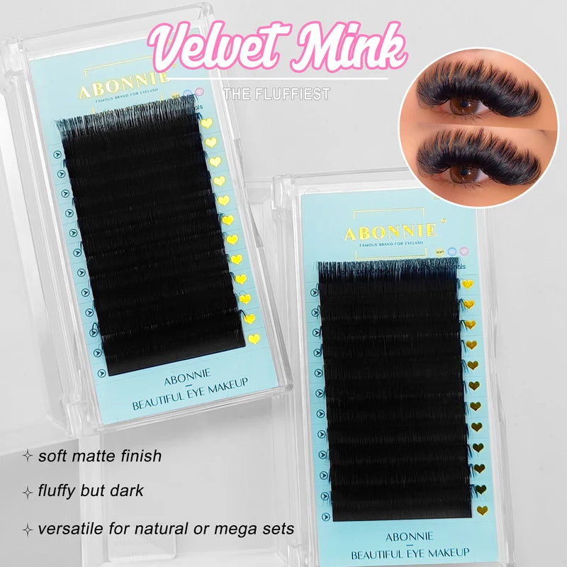 Velvet Cashmere False Eyelash Extensions - Classic Individual Lashes