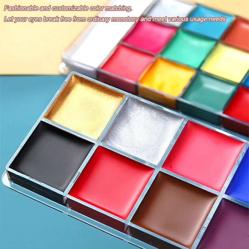 20 Colors Face and Body Paint Set Non-Toxic Safe for Kids Halloween Cosplay Party Art