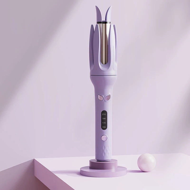 Automatic 28mm Negative Ion Curling Iron with Ceramic Barrel and LCD Display