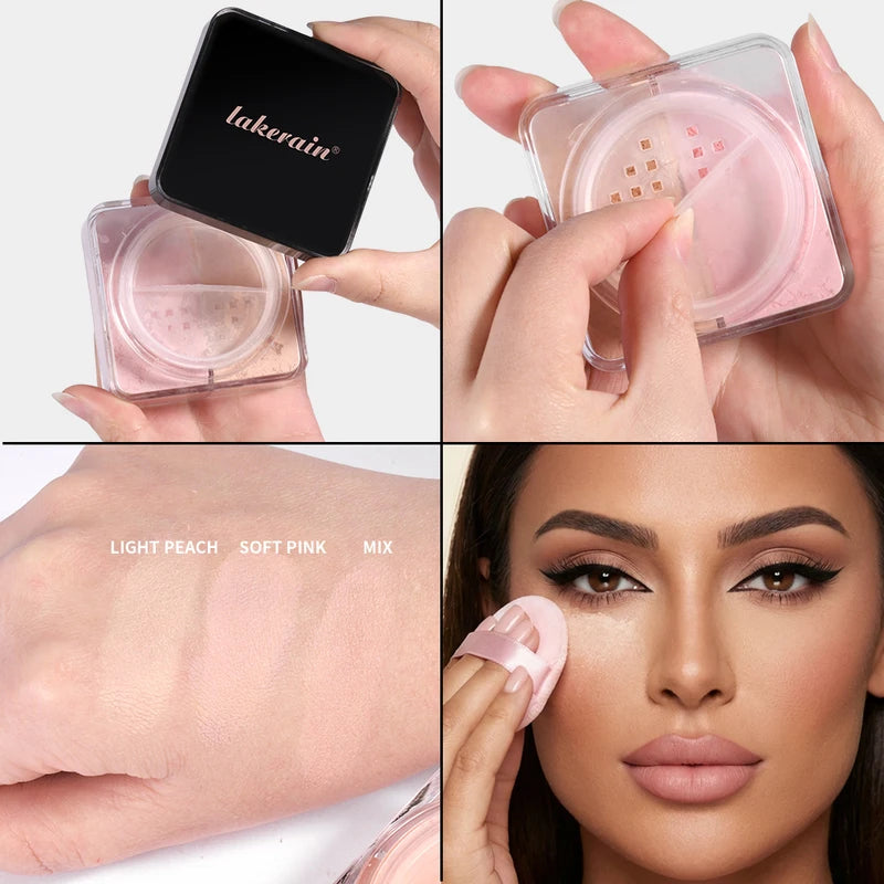 Brightening Correcting Loose Face Powder - Oil Control Waterproof Duo