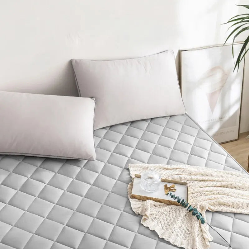 Ultrasonic Mattress Protector Cover Pad Washable Bed Shield with Elastic Band
