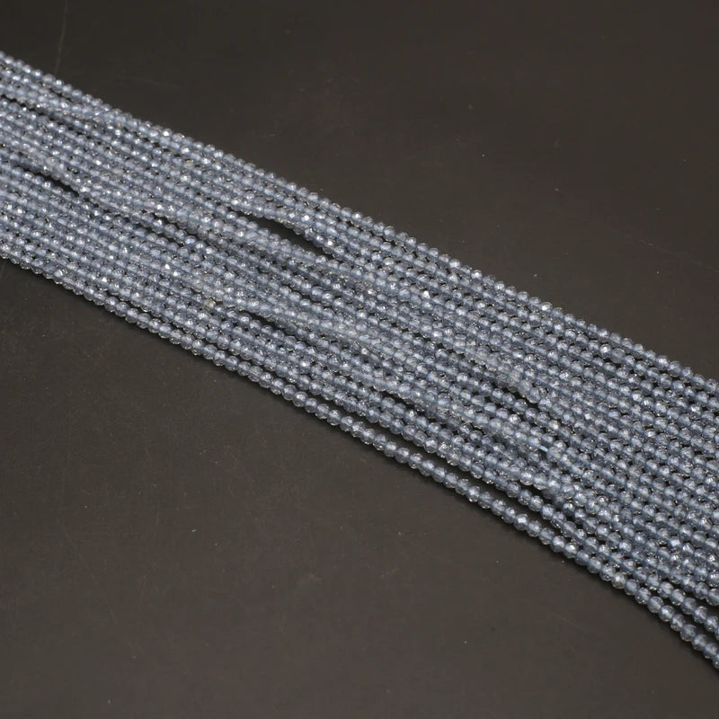 3mm Natural Stone Spinel Color Plated Faceted Spacer Beads for Jewelry Making