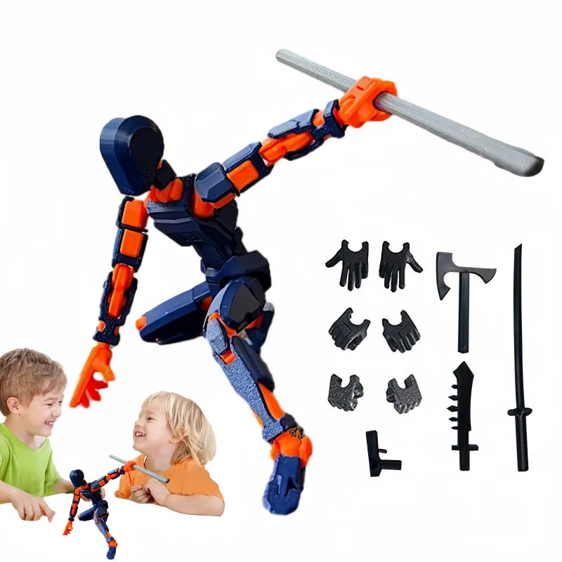 Movable 3D Printed Action Robot Model Doll Toy for Kids & Adults