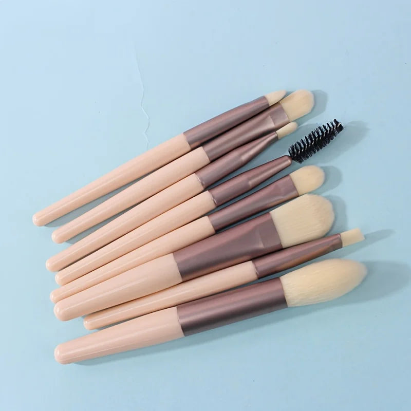 Makeup Brush Set & Sponges - Soft Nylon Bristles for Foundation Blush Eyeshadow