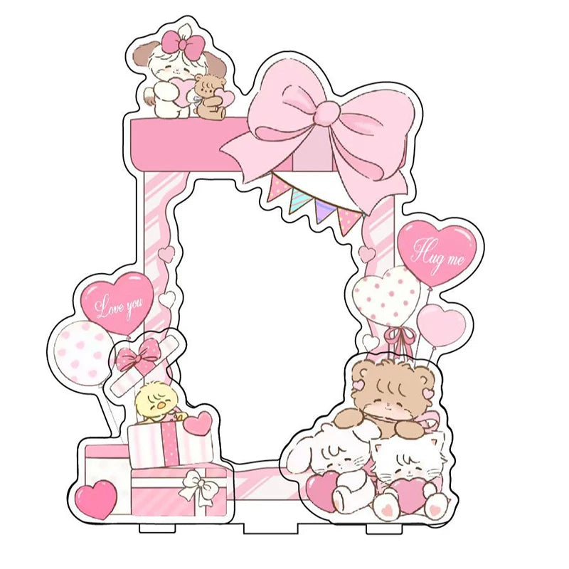 Acrylic Photo Frame Display Stand for Photos and Posters - Cute Desktop Decor