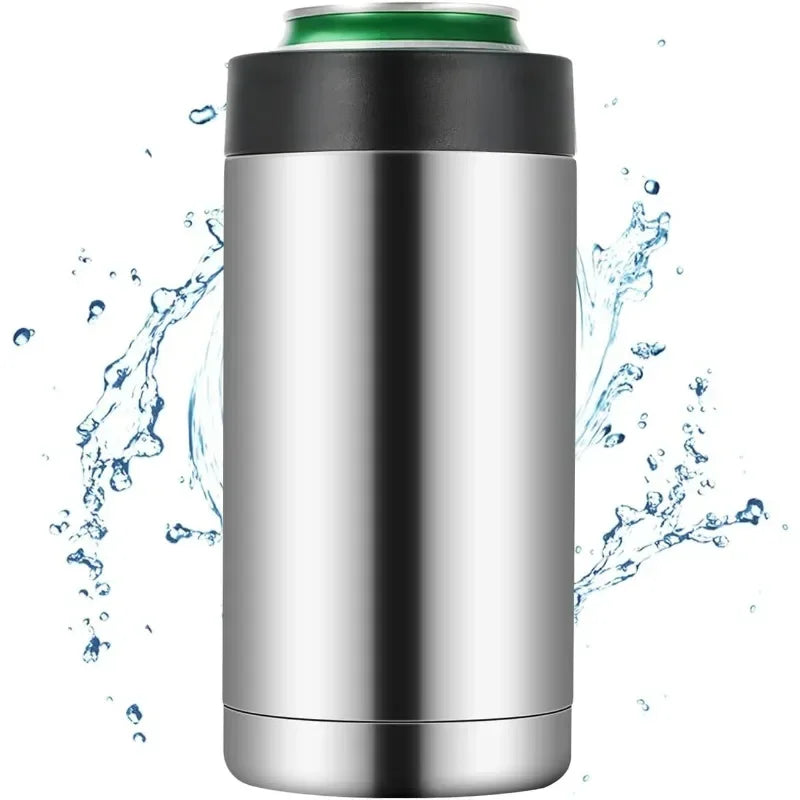Double Wall Stainless Steel Insulated Can Cooler Bottle Holder - Keeps Drinks Cold