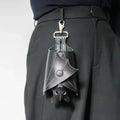 Gothic Bat Coin Purse with Foldable Wings PU Leather Keychain Wallet