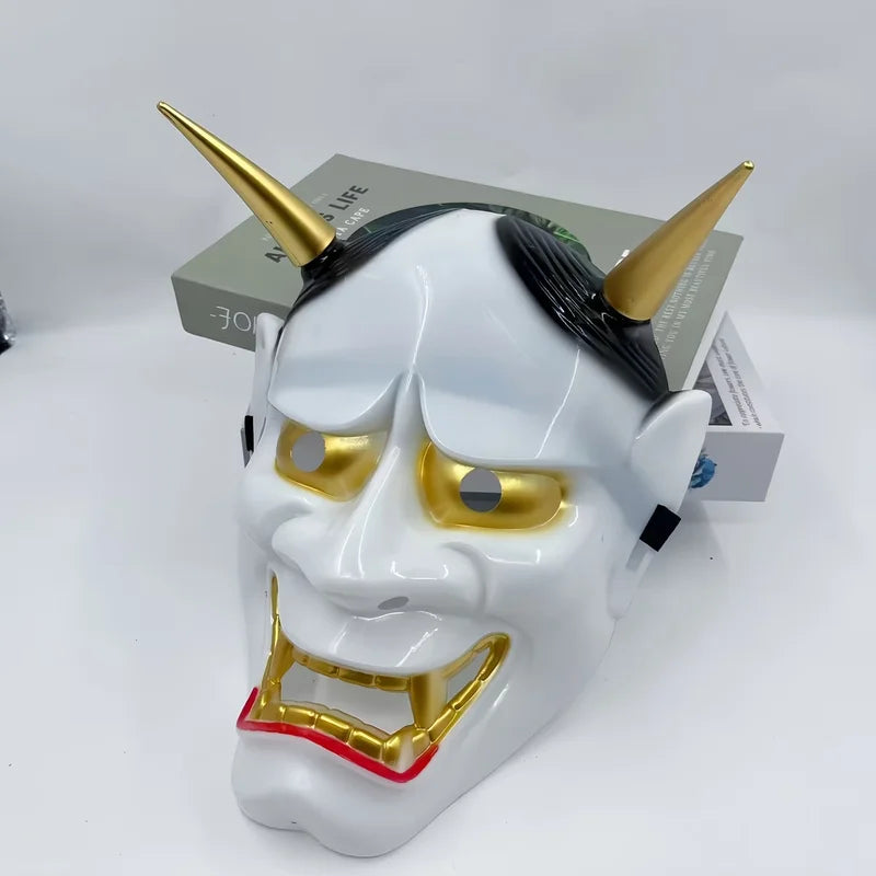 Japanese Oni Demon Mask Full Face Halloween Cosplay Party Costume Accessory