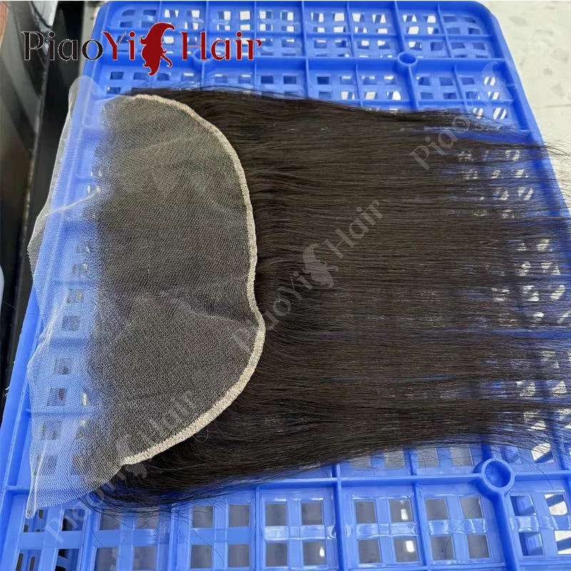 Human Hair Lace Frontal & Closure Set 13x6 HD Transparent Swiss Lace Preplucked