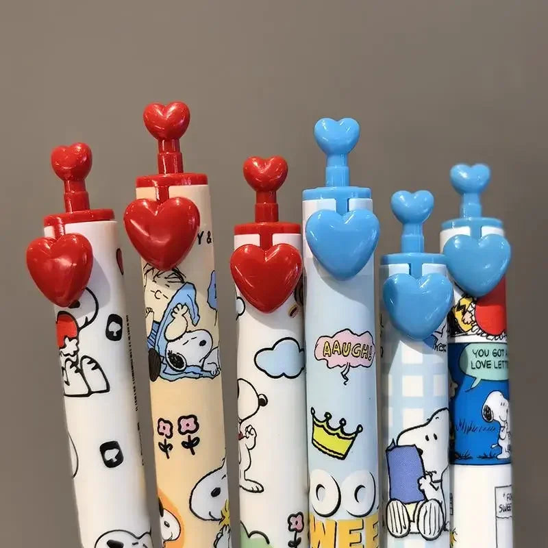 Gel Pen Set 6 Pcs Black Ink Quick Dry Signature Pens Stationery for Office & Back to School