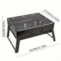 Portable Stainless Steel Charcoal Grill with Mini BBQ Tool Kit for Outdoor Cooking