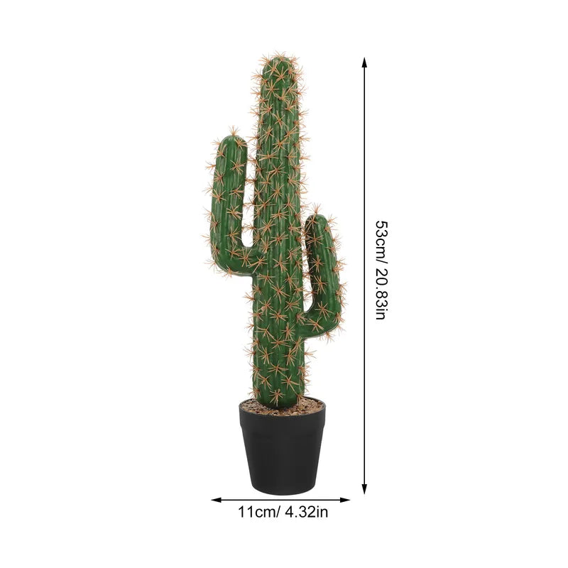 Large Artificial Cactus Plant - Realistic Potted Succulent Decor for Home & Office