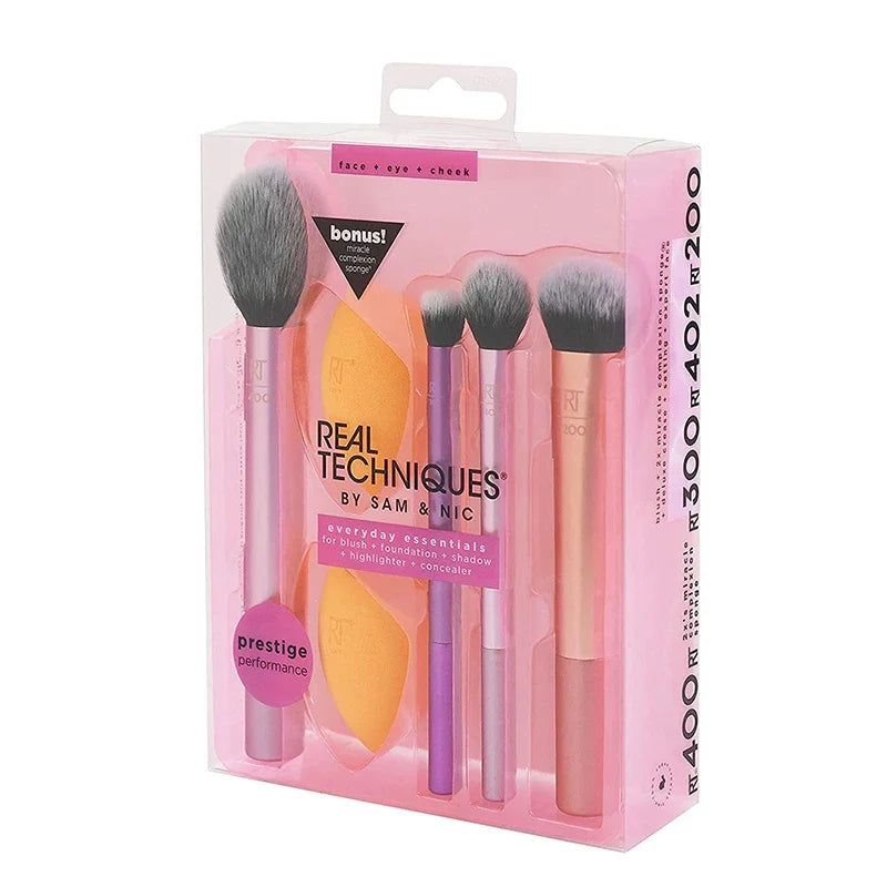 Professional Makeup Brush Set with Soft Fluffy Bristles - Multiple Colors