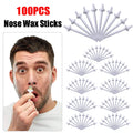 Nose Wax Applicator Sticks 100PCS for Painless Hair Removal & Facial Makeup