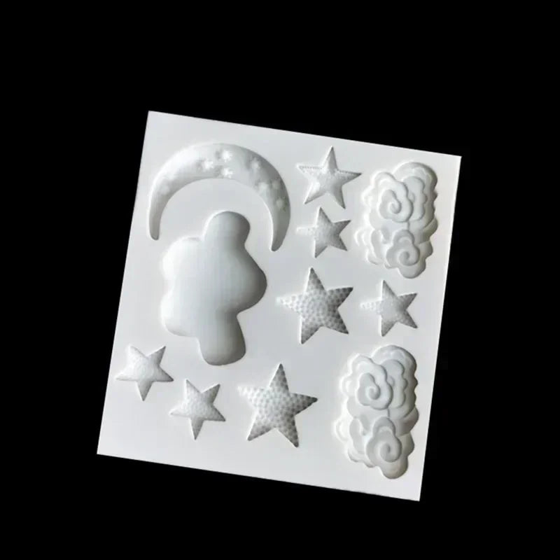 Silicone Mold Cloud Moon Star Geometric Pattern for Cake Chocolate Candies DIY Crafts