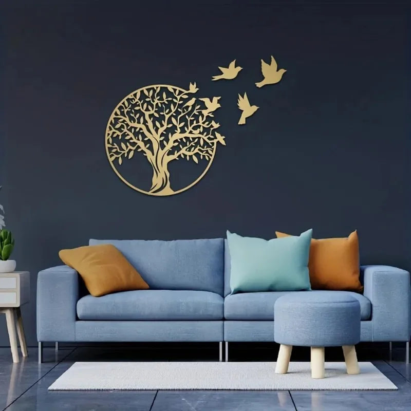 Metal Wall Art Tree of Life Outdoor Decor - Elegant Anniversary Gift & Home Accent