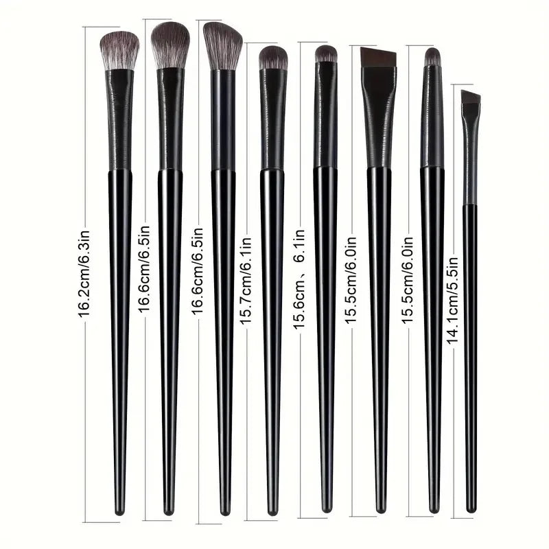 8-Piece Eye Makeup Brush Set for Precise Eyeshadow and Eyeliner Application