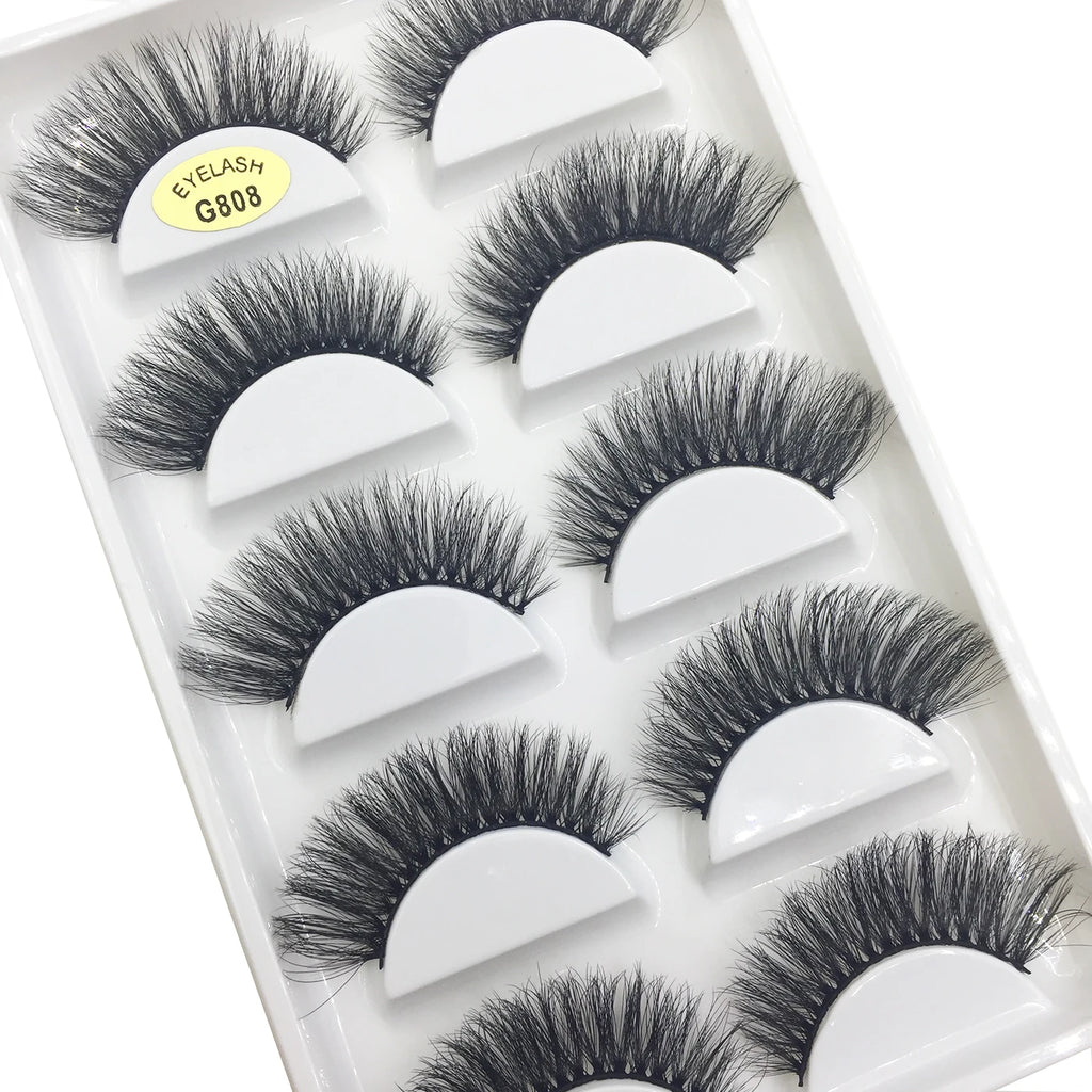 3D Mink False Eyelashes - Soft Cat Eye Makeup Lashes, Faux Cils, Multiple Colors