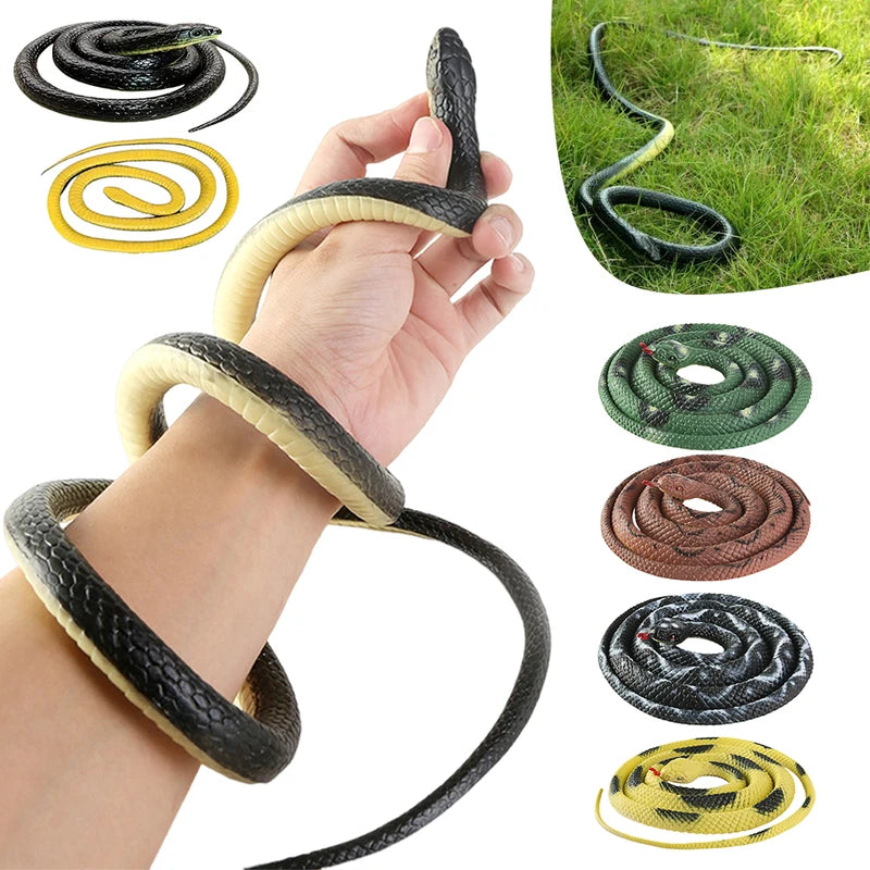 Realistic Snake Prank Toy - Soft Rubber Fake Snake for Scaring & Gags