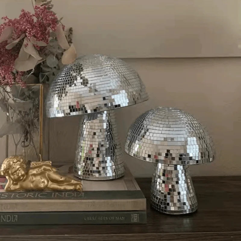 Reflective Mushroom Disco Ball Ornament for Bar Decoration - Cozy Life Home