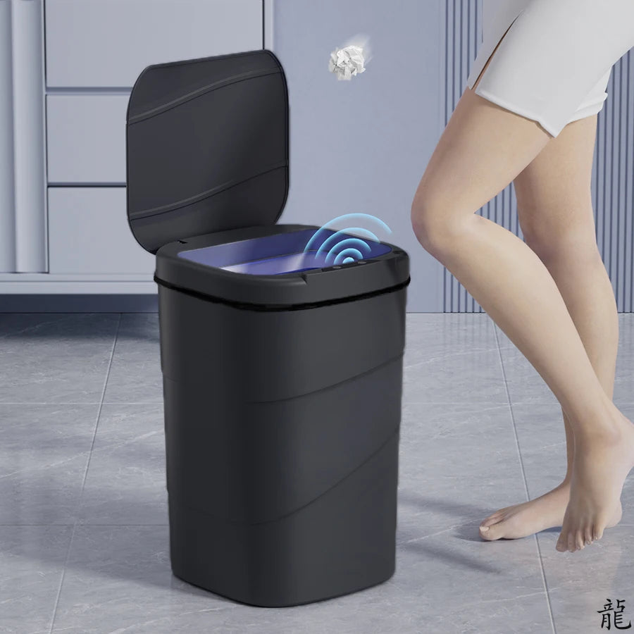 Touchless Automatic Trash Can 6L 10L Battery-Powered Sensor Waste Bin for Bathroom & Home