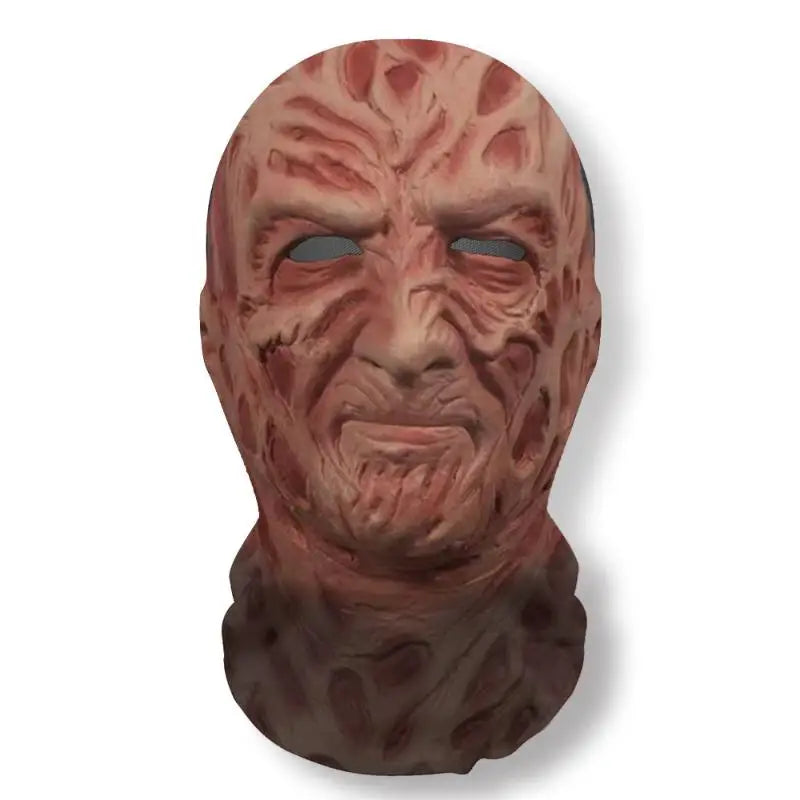 Halloween Ghost Face 3D Printed Full Face Mask Skull Costume Prop with Mesh Stretch Fit