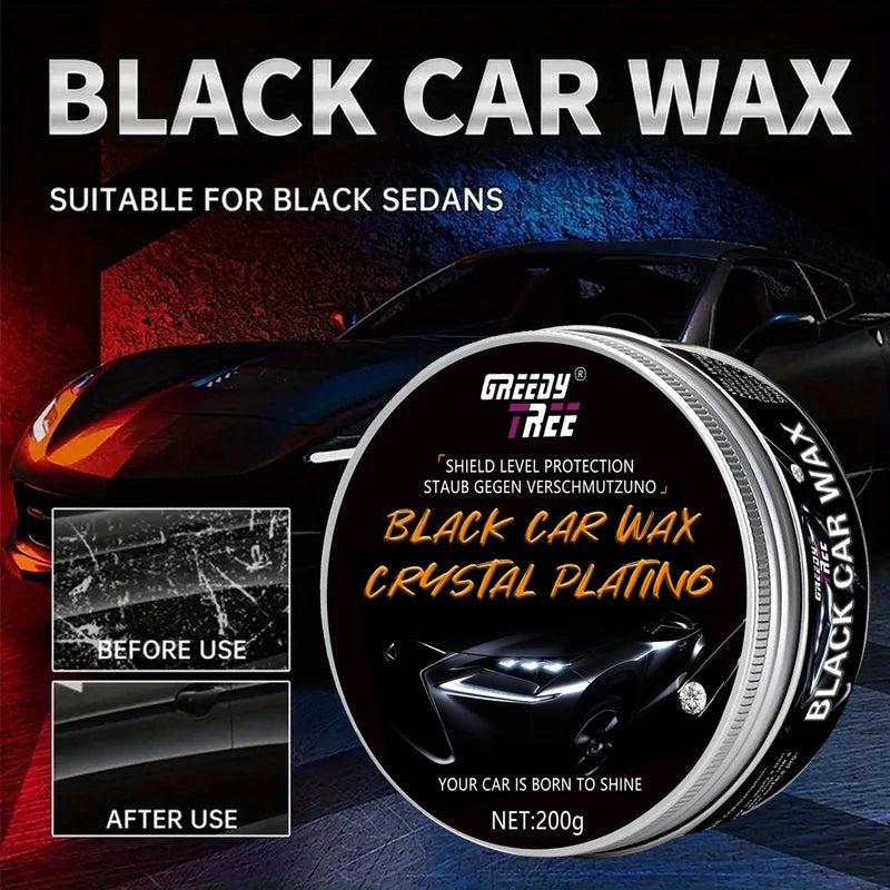 Black Car Wax with Ceramic Coating - Scratch & UV Protection, Easy Application