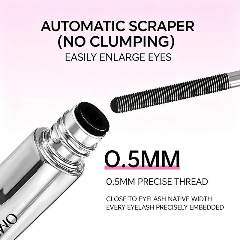 Long-Lasting Waterproof Curling Mascara with Spiral Wand - Voluminous & Sweat-Proof