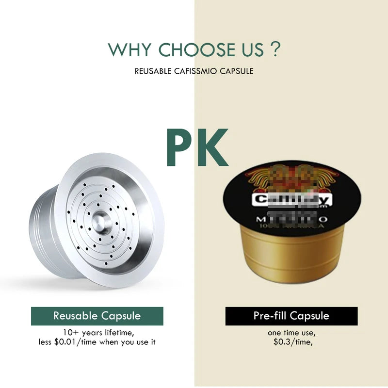 Reusable Stainless Steel Coffee Filter for Capsule Machines - Eco-Friendly & Refillable